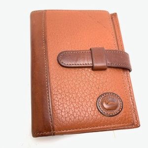Dooney & Bourke Brown Leather Bi-Fold Wallet Cards